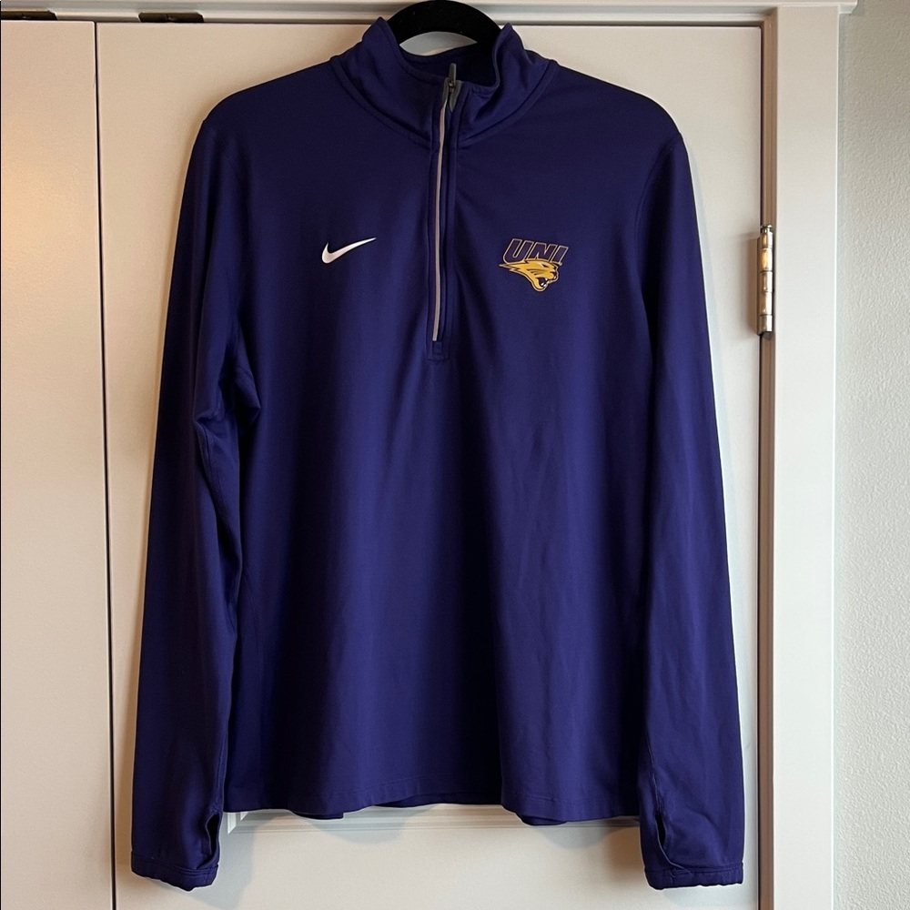 Nike Purple Quarter-Zip Top with Logo‎
